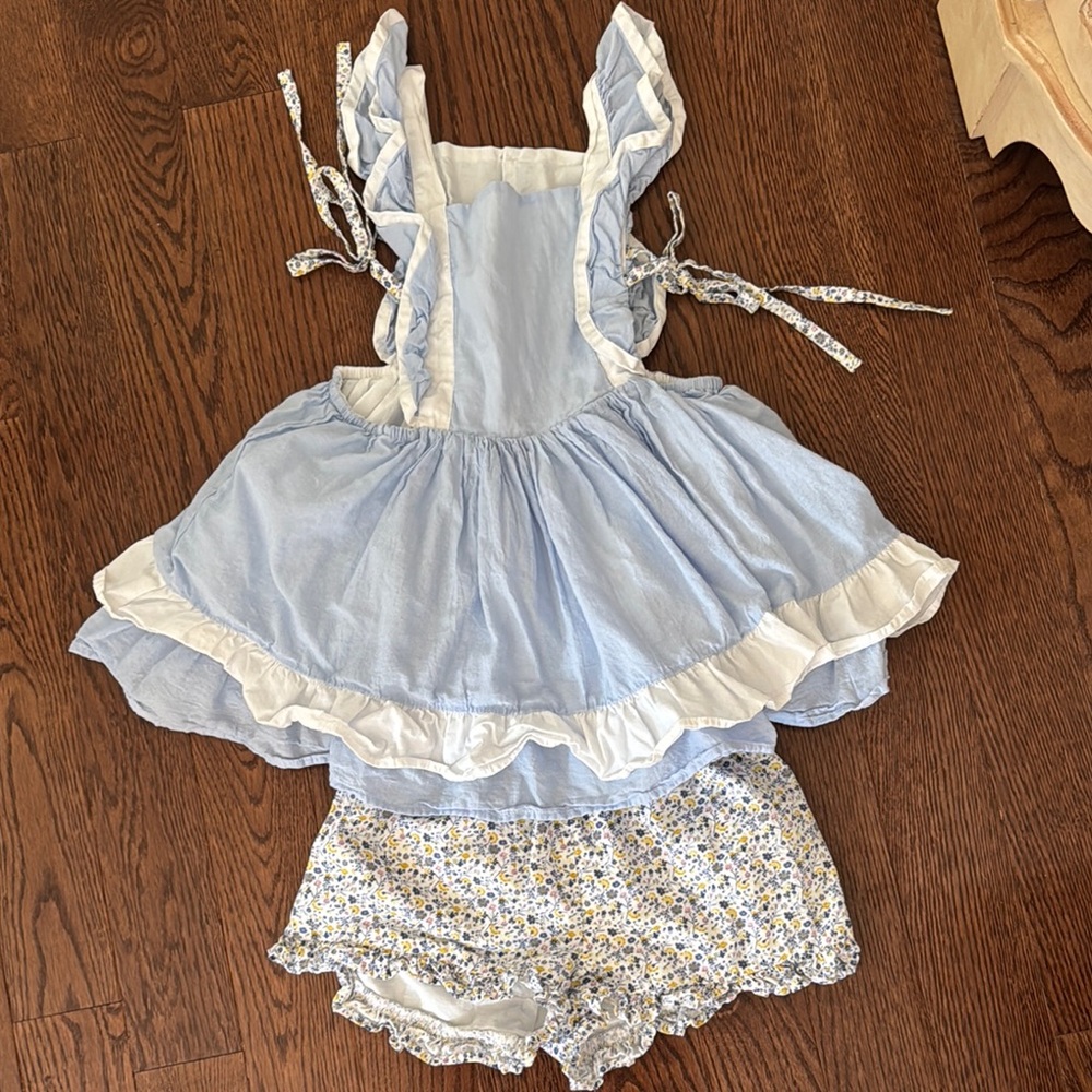 Well Dressed Wolf Blue and White Cotton Set